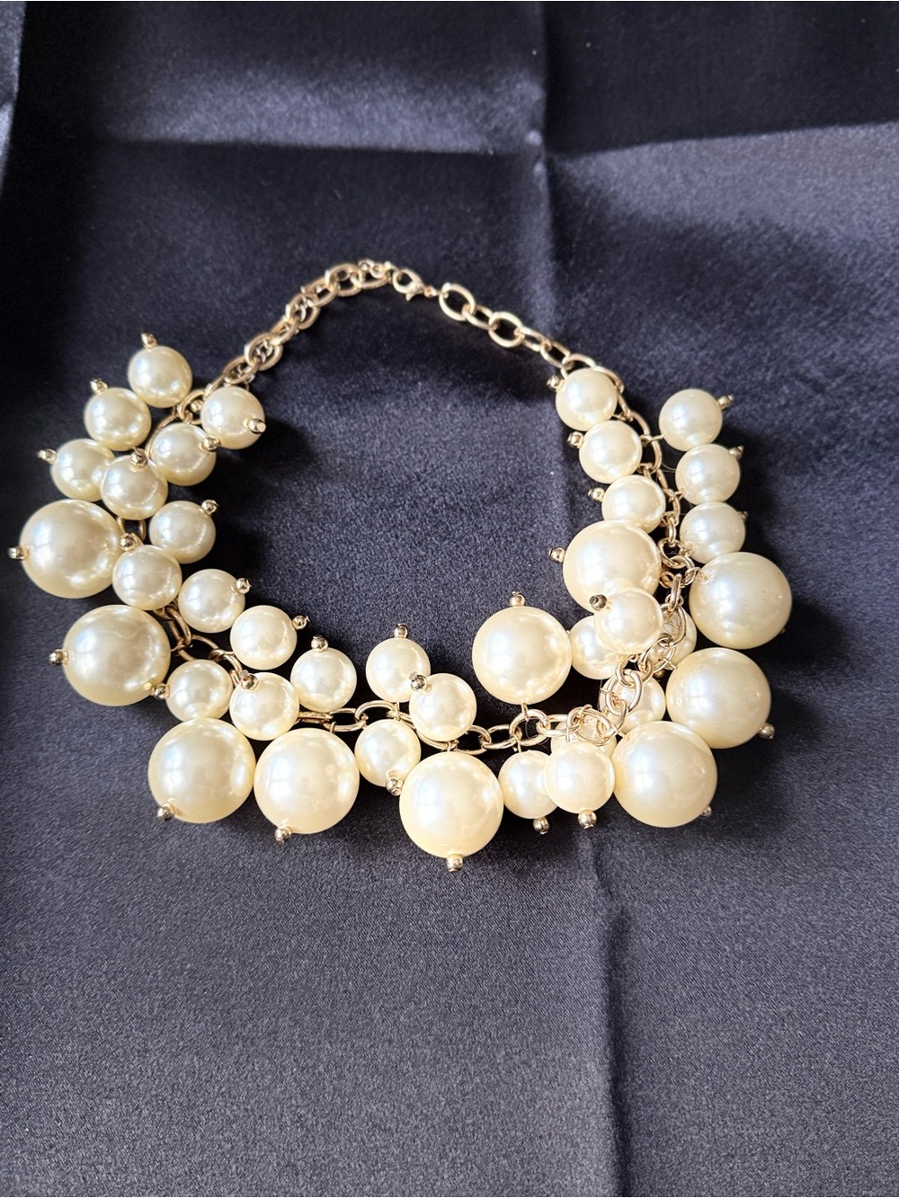 Charter Club Gold-Tone Multi-Pearl Statement Necklace - Ivory Pearls